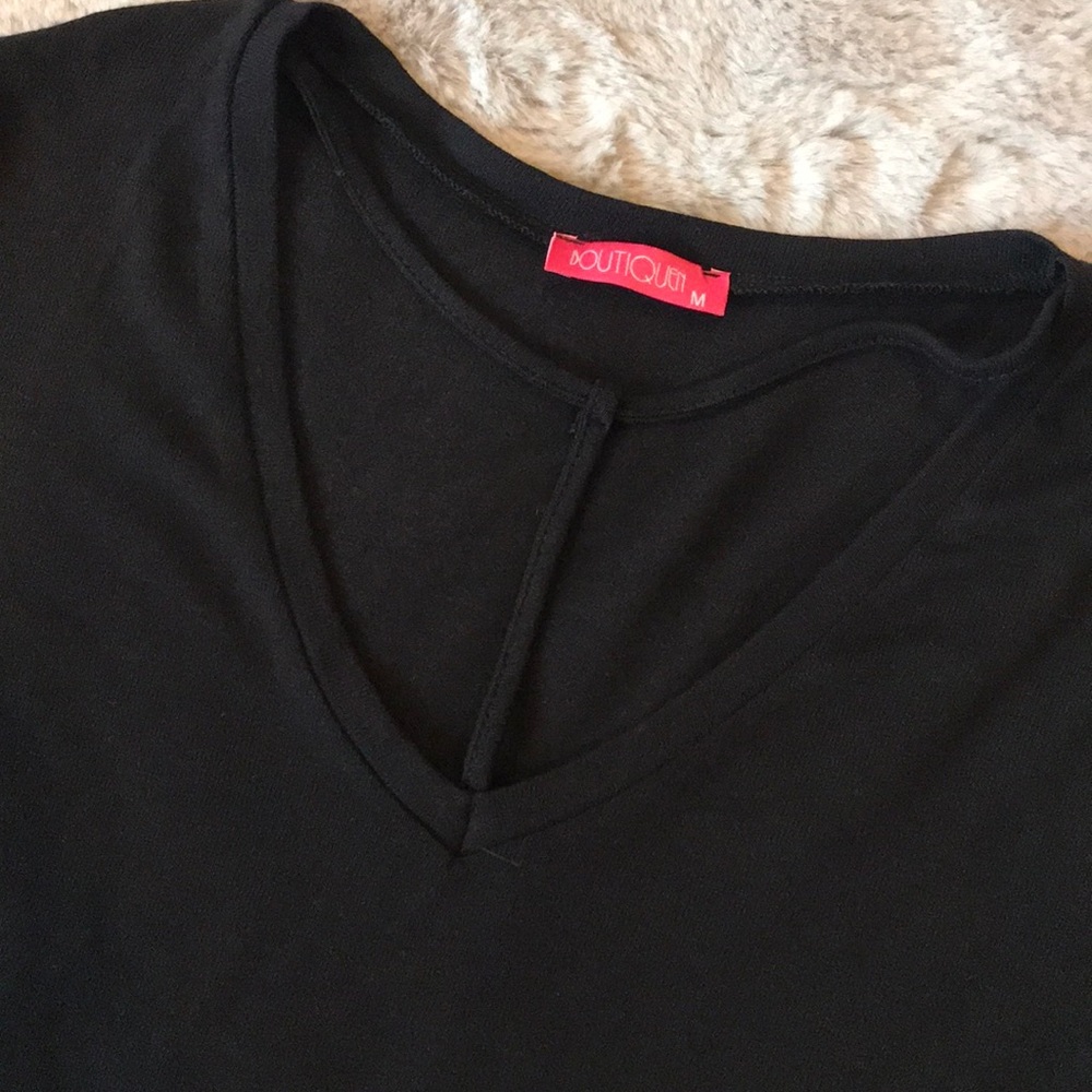 Black Cut-Out Sweater